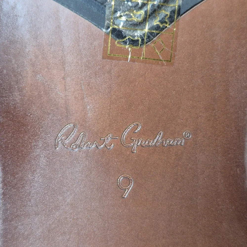Robert Graham Men's US 9 Croc Embossed Skull Bit Loafers Brown Dress‎ Shoes